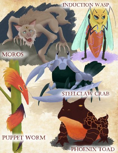 Miscellaneous Creatures, 2026, digital illustration, 8.5 x 11 in.