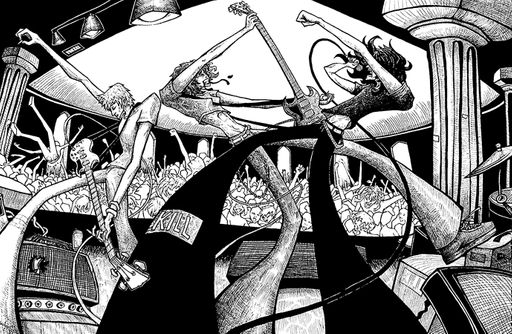 Screamo, 2025, ink, 19.15 in x 12.5 in.