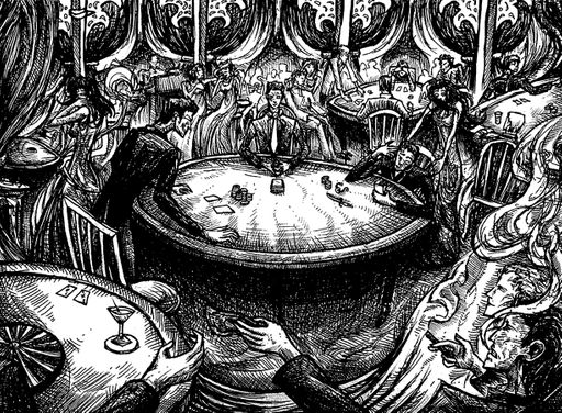 Luck, 2025, ink, 17.03 in x 12.5 in.