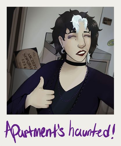 Apartment’s Haunted! (Halloween aftermath), 2026, digital, 3.5 x 4.2 in.