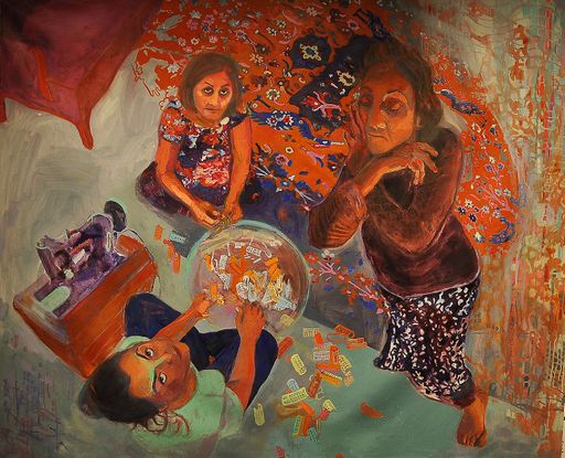 Untitled 4, 2020, oil on canvas, 66” x 55”