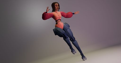 Shocked, 3D Model Render