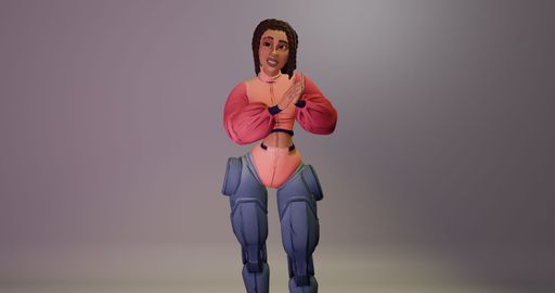 Smile - Close Up, 3D Model Render