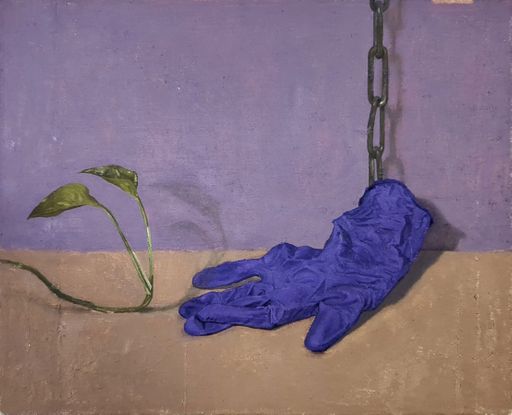 Taxonomic Estrangement, 2023, oil on oil primed canvas, 13x16 in.