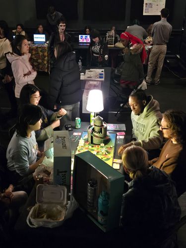 Student booths at Makers Merge event at The Vault