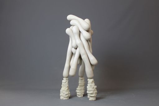 Immer Cook, Not a Tango, 2025, Stoneware, glaze, refractory brick, 21 x 12 x 8.5 in.