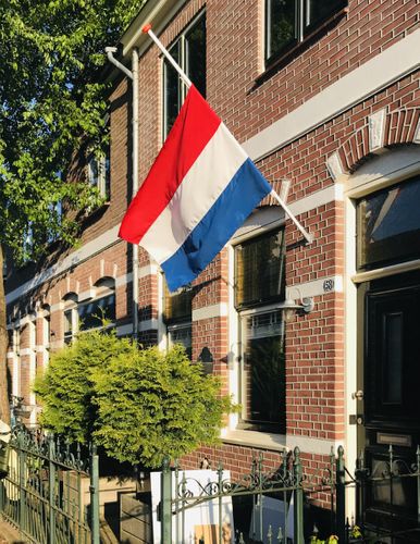 Dutch Remembrance Day Flag Amsterdam