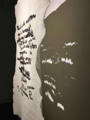 I Am Losing Consciousness (detail), 2021, laser cut hand-felted merino wool, 40 x 33 inches