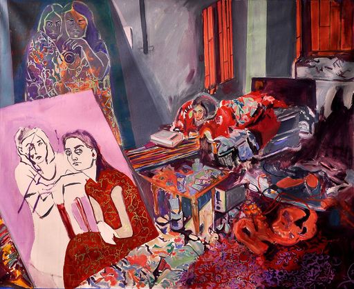 Green house, 2020, oil on canvas, 55 x 67 inches