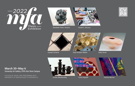 2022 MFA Thesis Exhibition postcard front