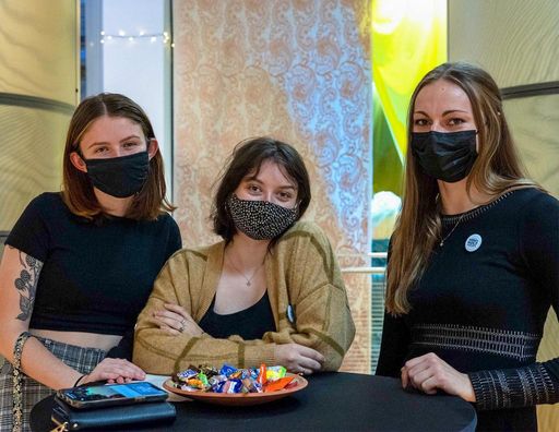 Student participants in Nancy Holt: Massachusetts. November 11, 2021. Photo: Chris Diani