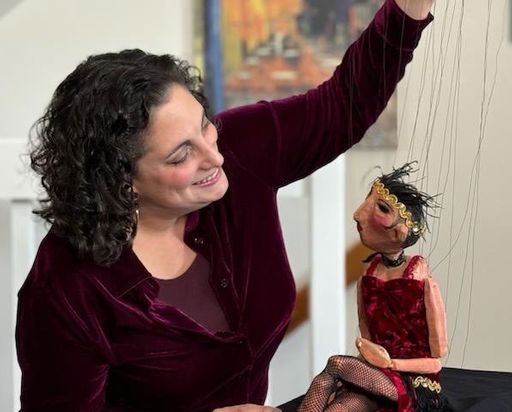 Carole D’Agostino with lady puppet