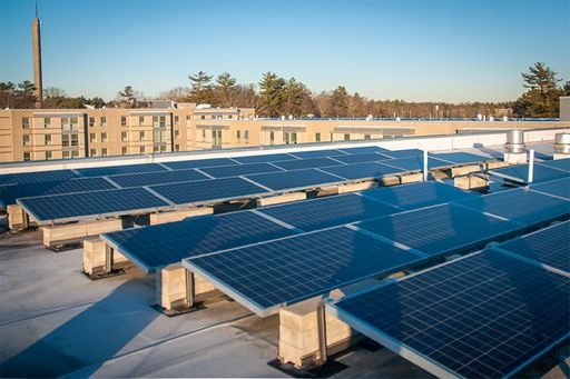 Solar panels on the Tripp Athletics Center