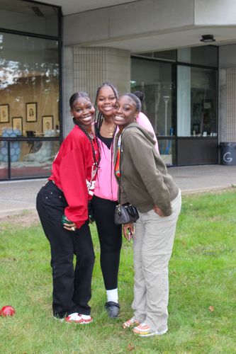 Students enjoying the FDUH Open House BBQ