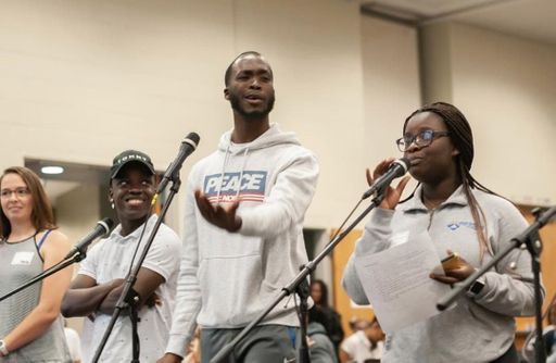 Students performing at S.P.E.A.K. event