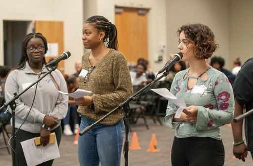 Students performing at S.P.E.A.K. event