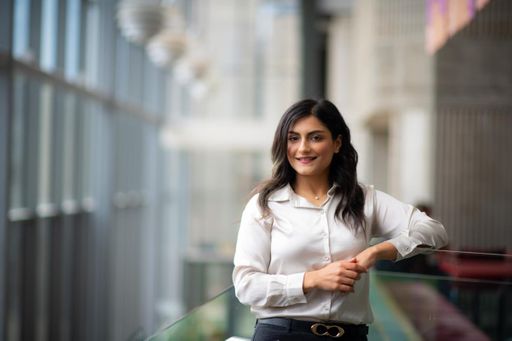 Ramina Behzad in the library