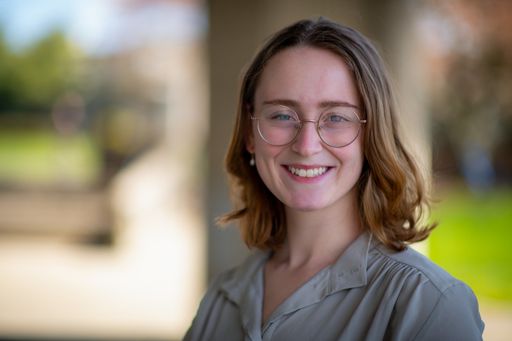 Mckenzie Ferrari '23 outdoors at UMassD