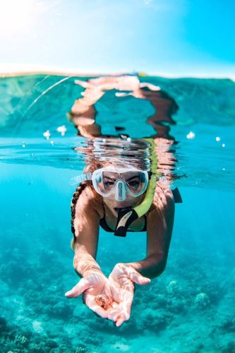 Jessie Kittel on a snorkel trip in Hawaii