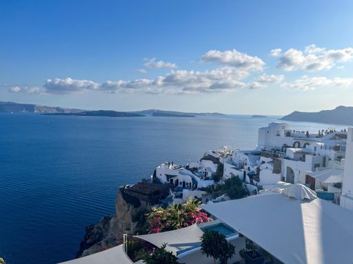 The Santorini island of Greece, photographed by Devon Zapor '24.