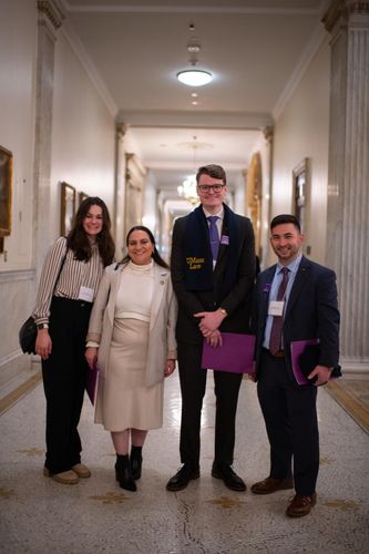 Riley and classmates tour the Massachusetts State House.