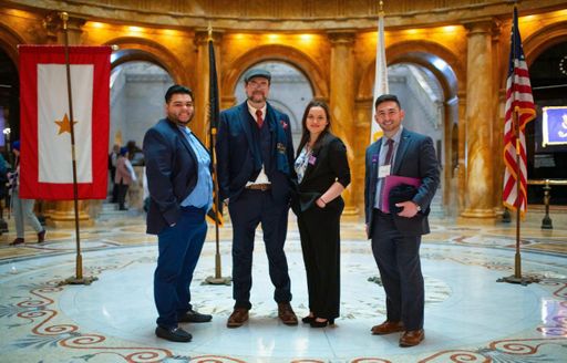 Trocchio and his classmates at the annual Walk the Hill event at the Massachusetts State House in 2024