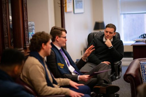 Riley and classmates advocate in Beacon Hill, Boston during the annual 