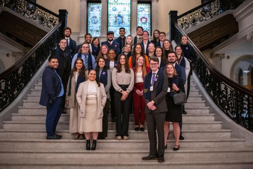 Riley and classmates tour the Massachusetts State House during the annual 