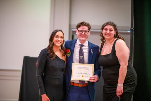 Riley is awarded the 'Unsung Hero' award at the 2025 Barrister's Ball.