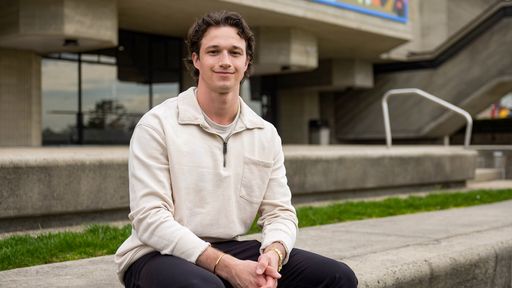 Physics major and hockey player Graham Burke '26