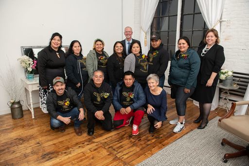 Chancellor Fuller, Faculty Member, Dr. Lisa Maya Knauer and Labor Education Director, Kim Wilson with Cosecha, the immigrant rights organization honored at the banquet.