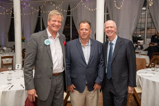 UMassD Justice Bridge Director, Len Zandrow, John Quinn, Assistant Dean of UMass Law and Chancellor Fuller