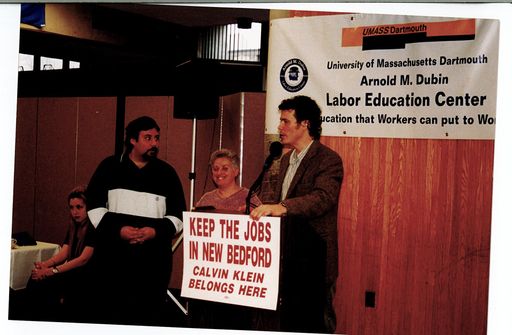 Jerry Fishbein rally for Calvin Klein workers UNITE