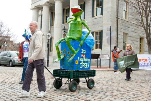Paper Mache Sculpture created by Jim Kay; Jim was a passionate artist and environmentalist that designed the Mother Earth and Father Ocean Masks.