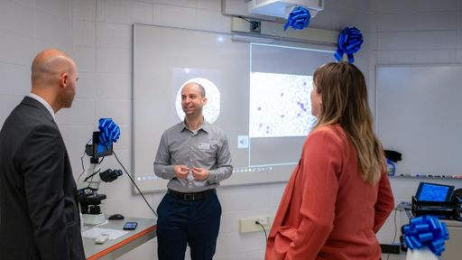 Teaching Prof. David Cabral with MLSC administrators