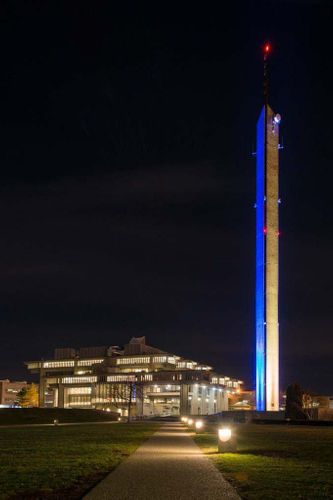 Library and campanile