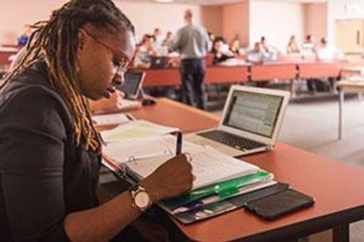 Student in classroom