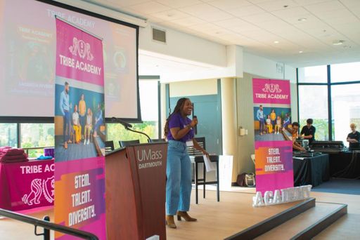 Laodecia Fevrier, Class of 2018, shares her career advice as host of the Early Career Panel