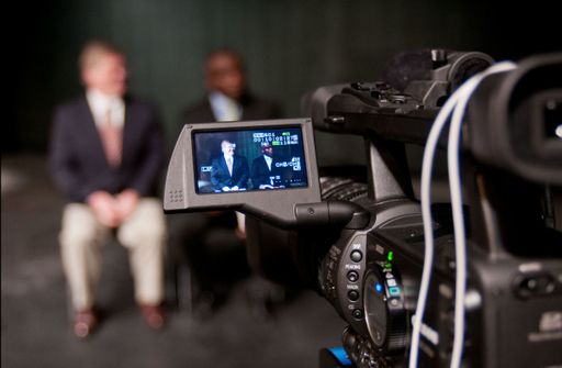 Professors being filmed