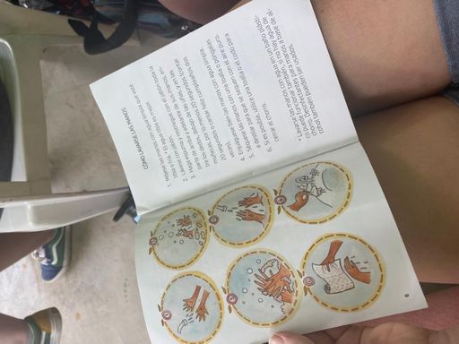 A health and hygiene book presented to local Guatemalans
