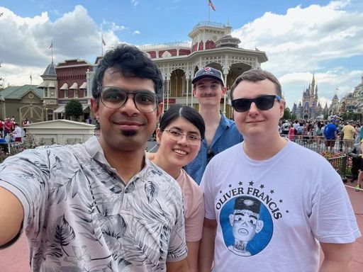 Students at Disney World in Orlando, FL as part of their Collegiate DECA trip