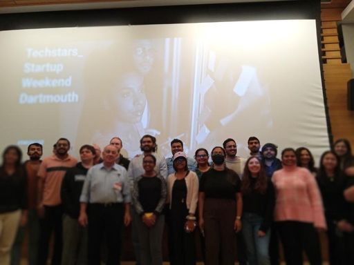 Students present ideas for a startup venture at Startup Weekend