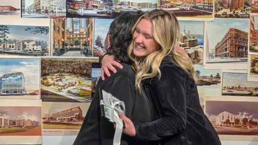 Heather Cachia (right) and IAD Associate Professor Rose Mary Botti-Salitsky (left)