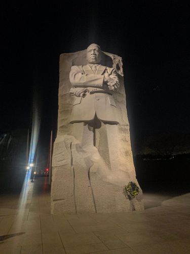 The Martin Luther King Jr. Memorial, photographed by first-year political science major Serena Saade '27.
