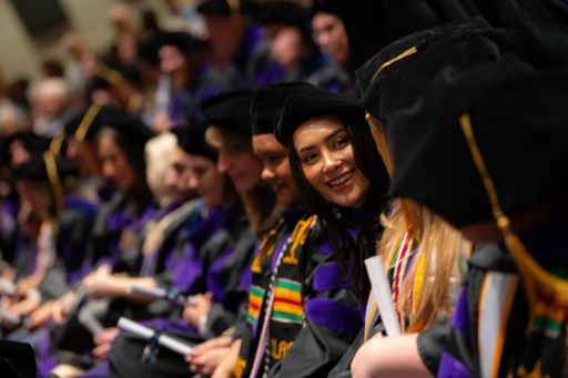 UMass Law students pictured at the 2024 commencement ceremony.