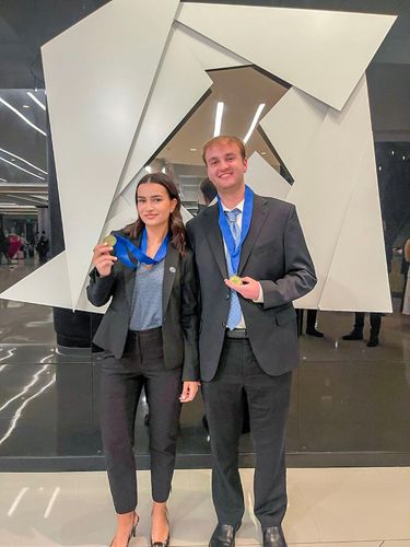 Bianca Almeida (left) and Christopher Peters (right) earned a top 10 finish in Event Planning.