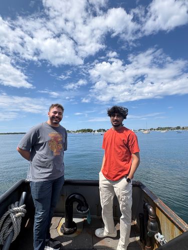 Gustavo de Brito '28 and Vraj Patel '27, both computer science