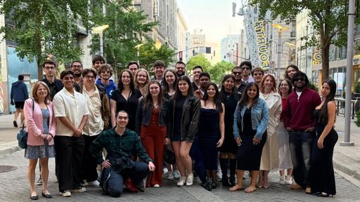UMass Dartmouth Collegiate DECA team pictured at a team dinner at Benfinita in Louisville, Kentucky.