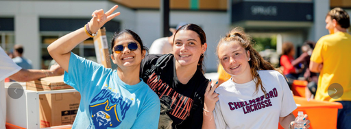 3 students posing