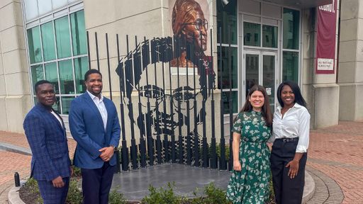 UMass Law students visit the Rosa Parks Museum in Montgomery, Alabama.